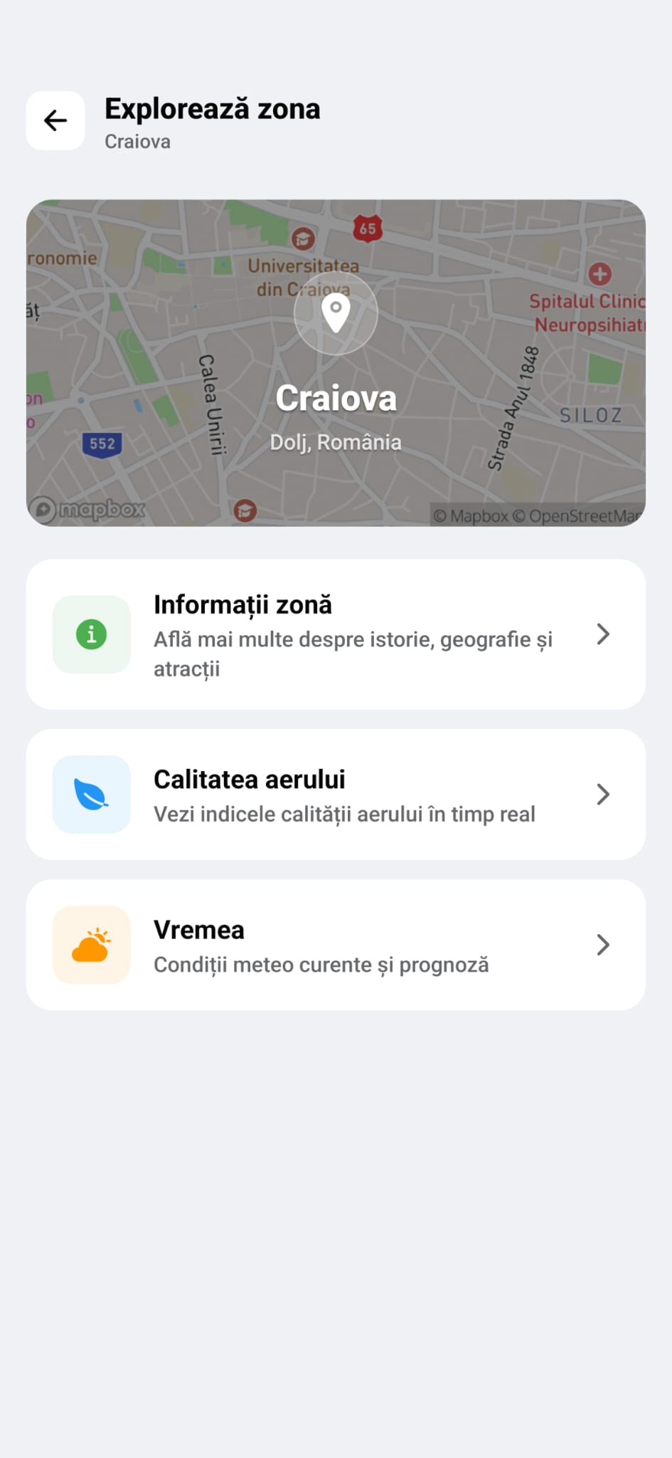 Urban app - light mode